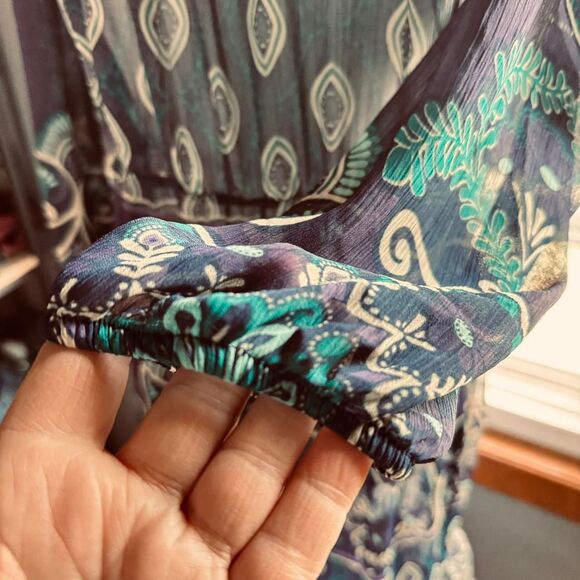 Akualani lightweight Pullover Junior S Purple Teal Dress Y2K Fairy Hippie Boho - Picture 3 of 8